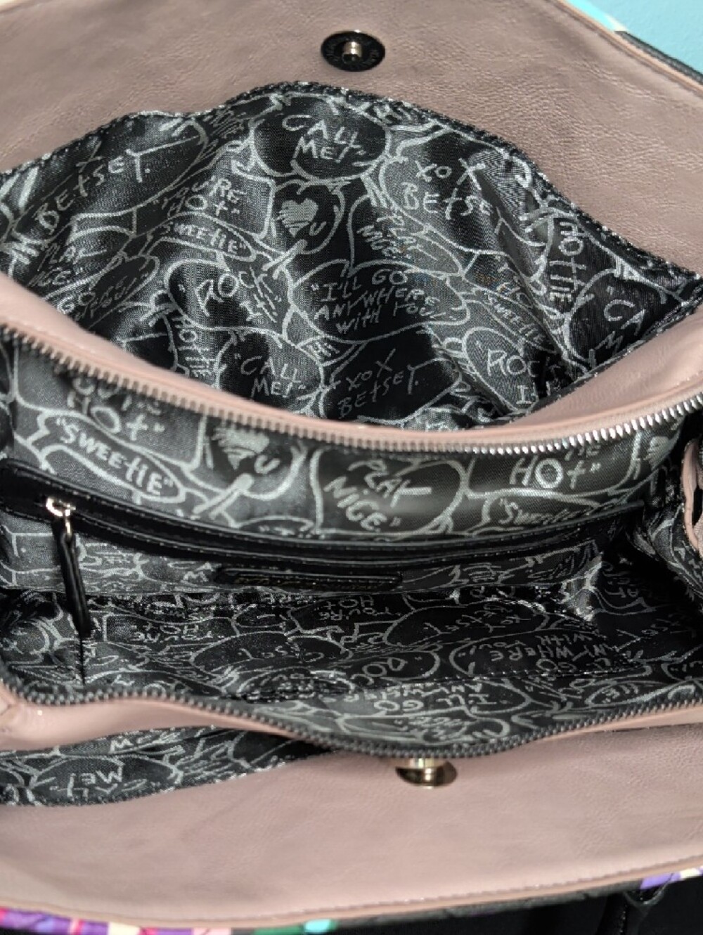 Betsey Johnson Quilted Floral Studded Oversized Bow Satchel Bag - Picture 6 of 10
